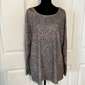 Gray Patterned Women's Top